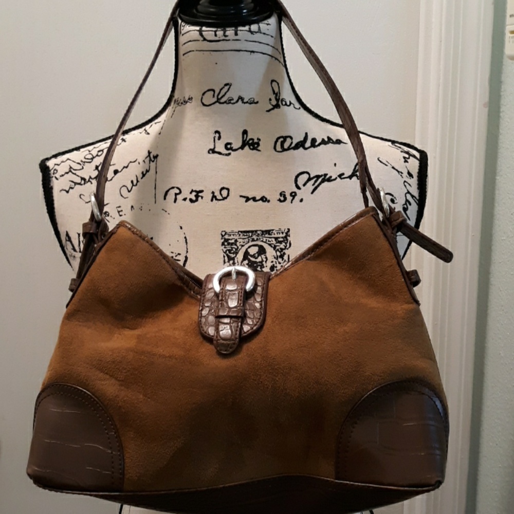 EUC Croft and Barrow brown sueded purse - Picture 1 of 6
